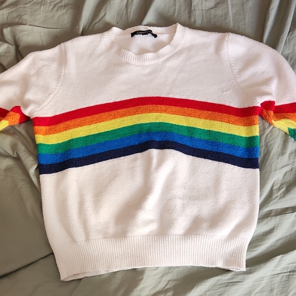 Sweet Rain Sweaters - Sweet Rain Rainbow Sweater